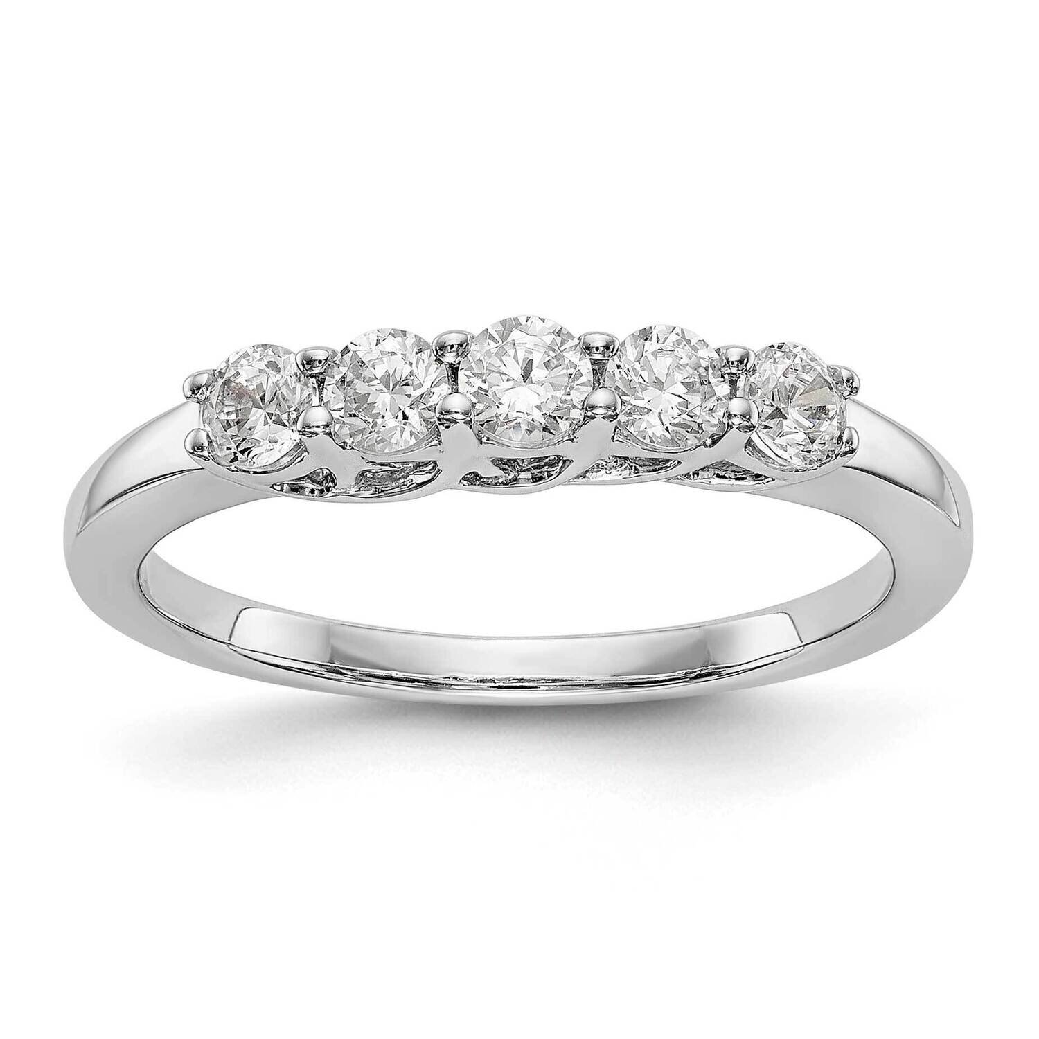 5-Stone Lab Grown Diamond Si1/Si2, G H I, Band 14k White Gold RM3283B-050-7WLG, MPN: RM3283B-050-WA…