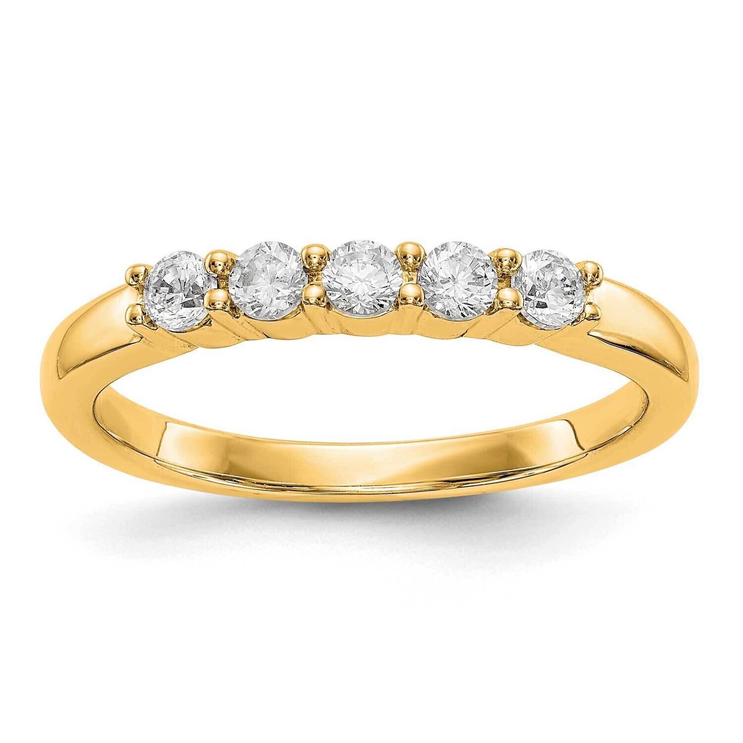 Diamond Vs/Si, D E F, 5-Stone Band 14k Yellow Gold True Origin Lab Grown RM3286B-030-YLD, MPN: RM32…