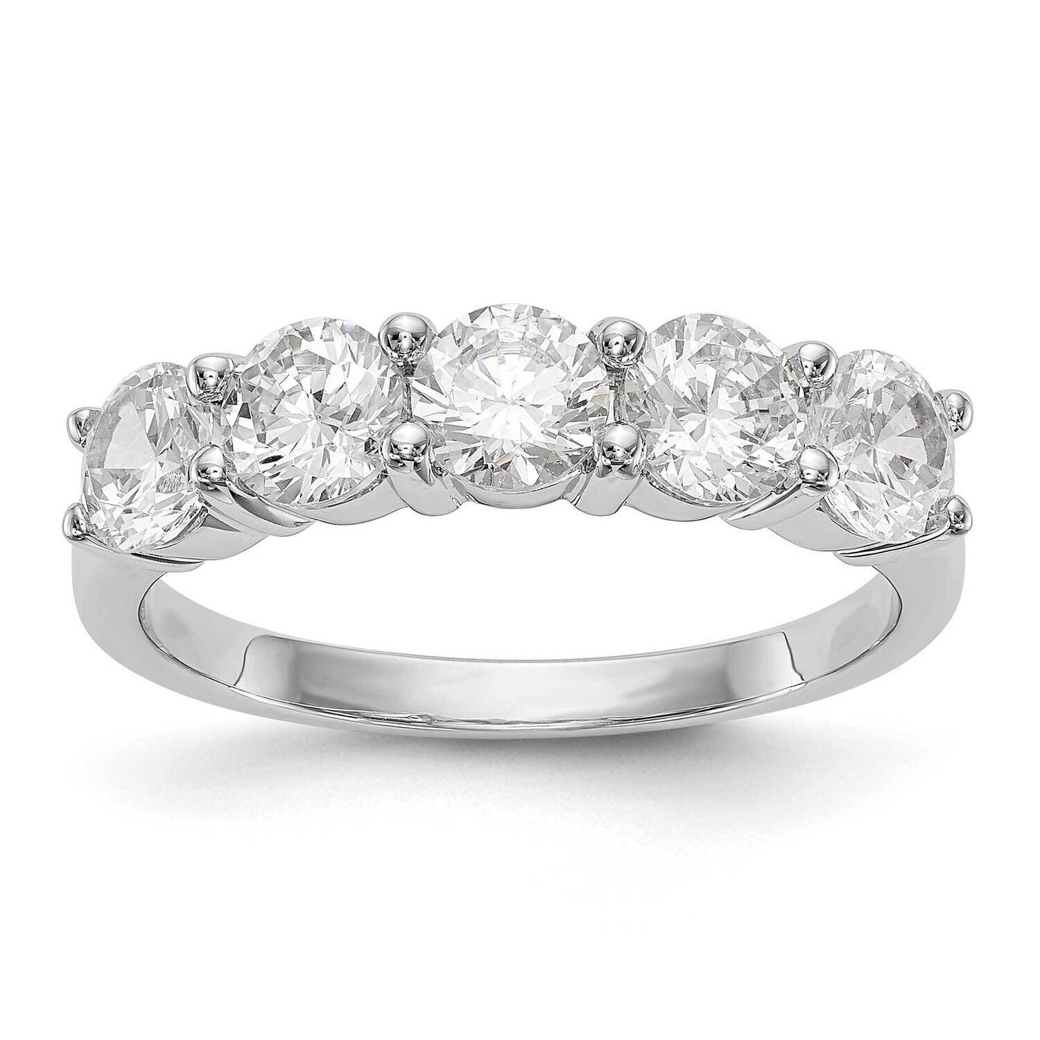 Diamond Vs/Si, D E F, 5-Stone Band 14k White Gold True Origin Lab Grown RM3286B-165-WLD, MPN: RM328…
