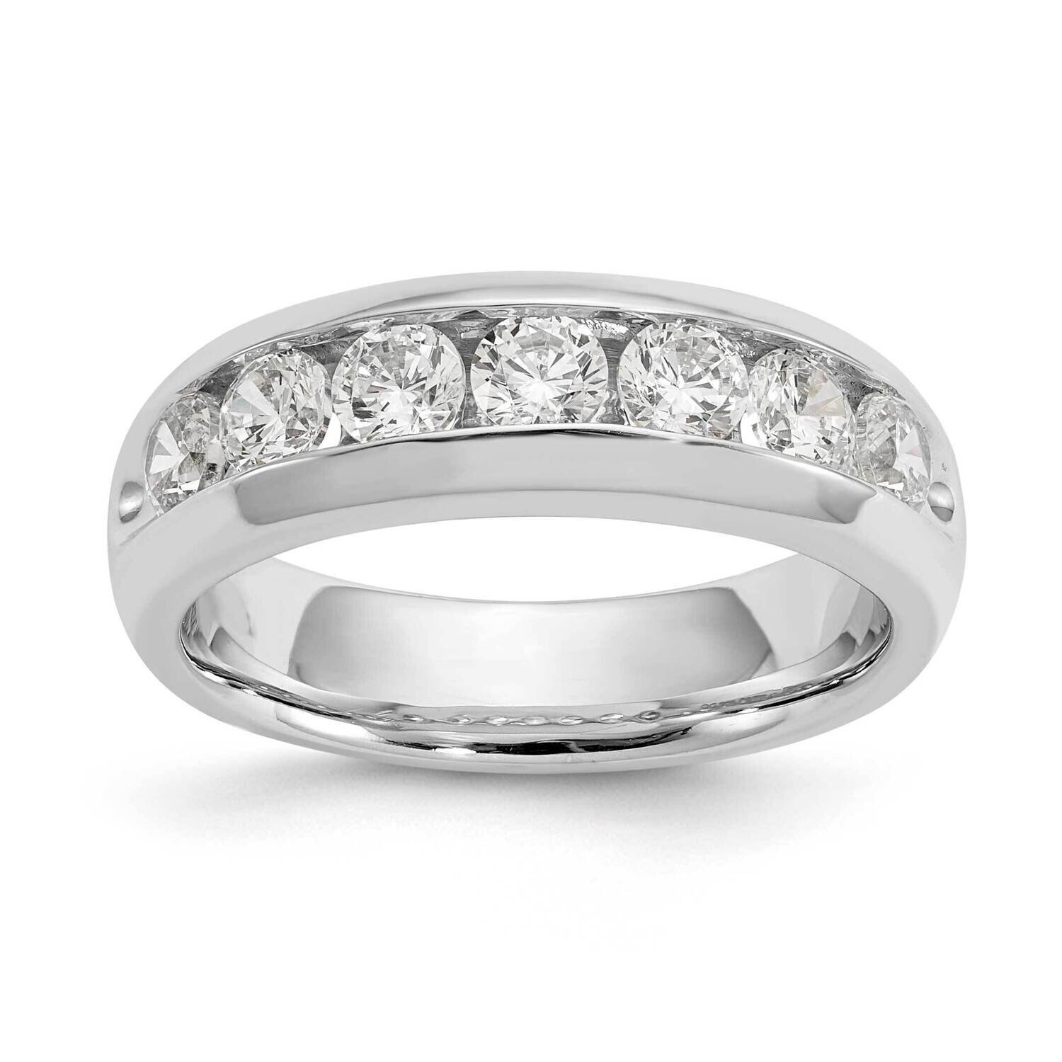 7-Stone Lab Grown Diamond Si1/Si2, G H I, Channel Band 14k White Gold RM3304B-049-7WLG, MPN: RM3304…