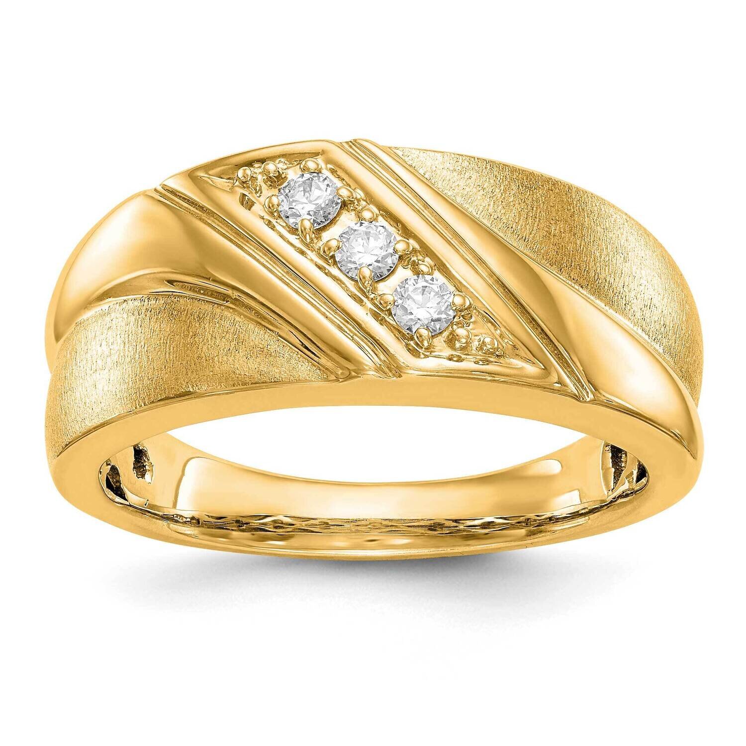 Si1/Si2, G H I, Men&#39;s Band 14k Yellow Gold Lab Grown Diamond RM3507B-015-10YLG, MPN: RM3507B-015-YA…