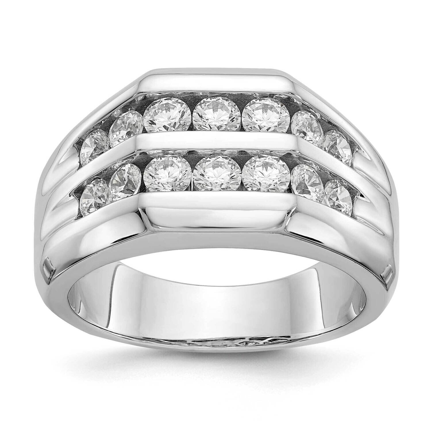 Diamond Vs/Si, D E F, Polished Men&#39;s Band 14k White Gold True Origin Lab Grown RM3546-156-WLD, MPN:…