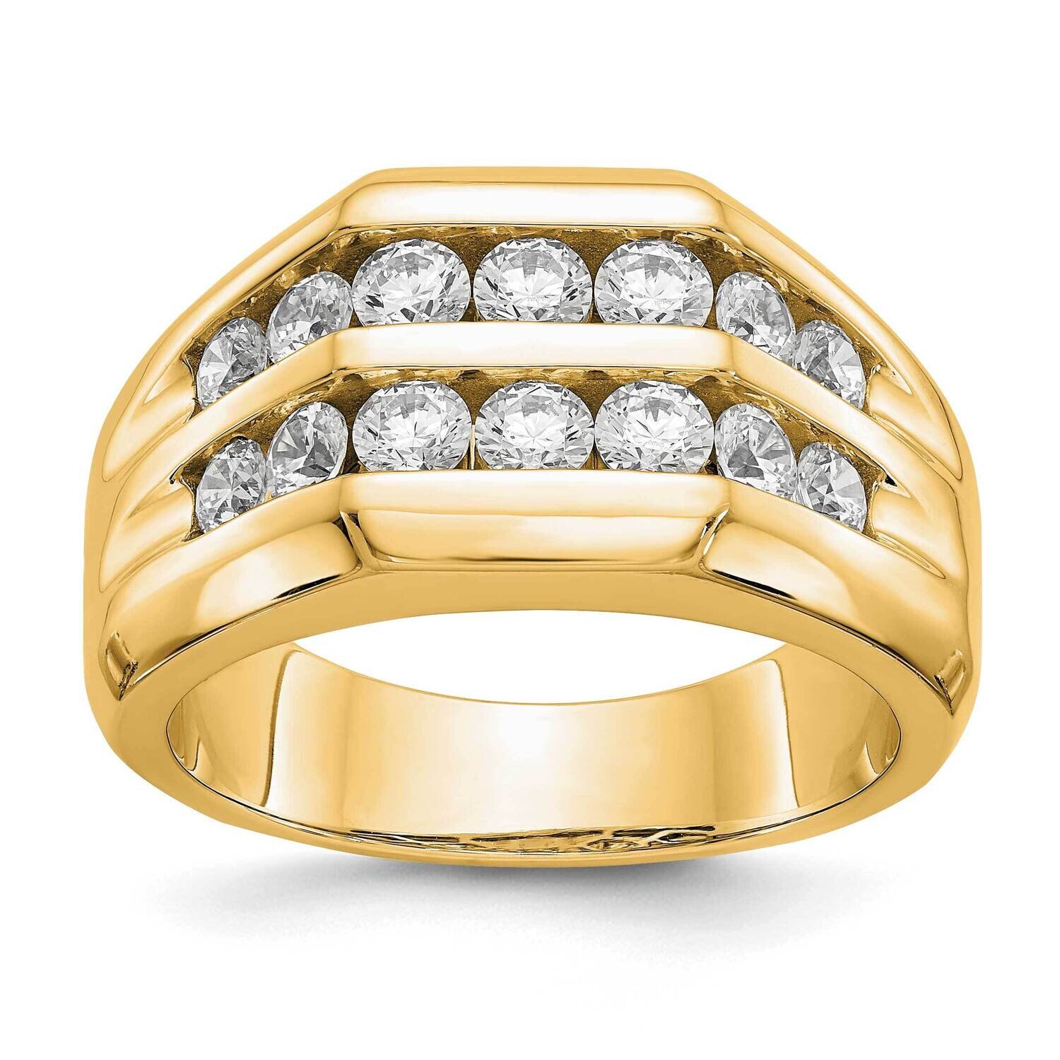 Diamond Vs/Si, D E F, Polished Men&#39;s Band 14k Yellow Gold True Origin Lab Grown RM3546-156-YLD, MPN…