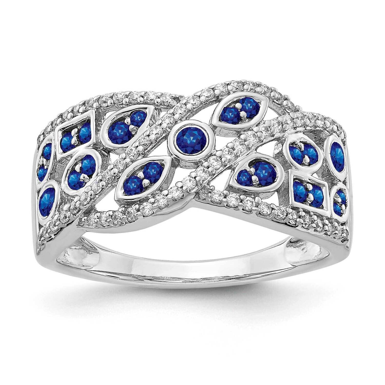 Sapphire Fancy Ring 14k White Gold Diamond RM3844-SA-025-WA, MPN: RM3844-SA-025-WA, 883957214467