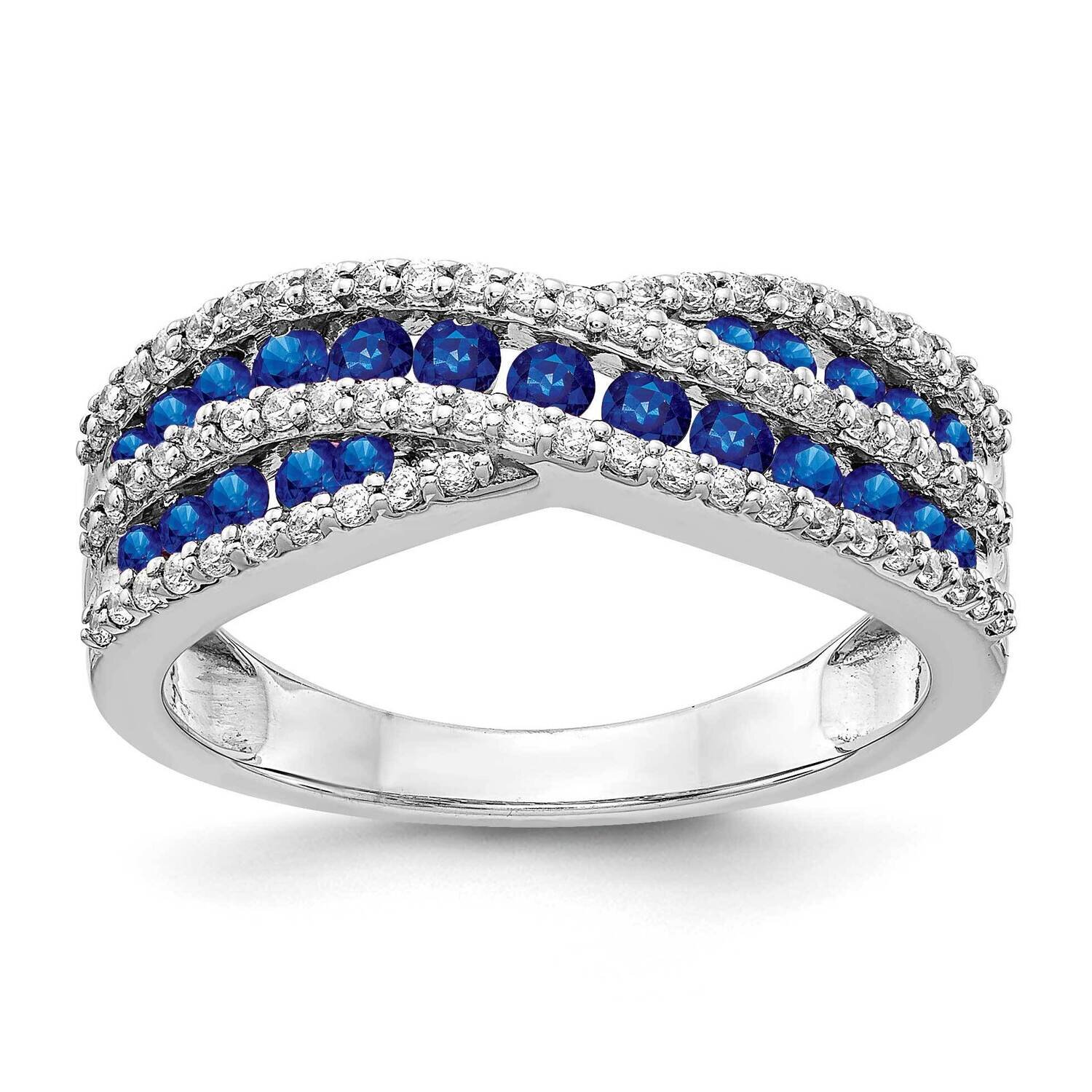 Sapphire Fancy Ring 14k White Gold Diamond RM3847-SA-033-WA, MPN: RM3847-SA-033-WA, 883957214597