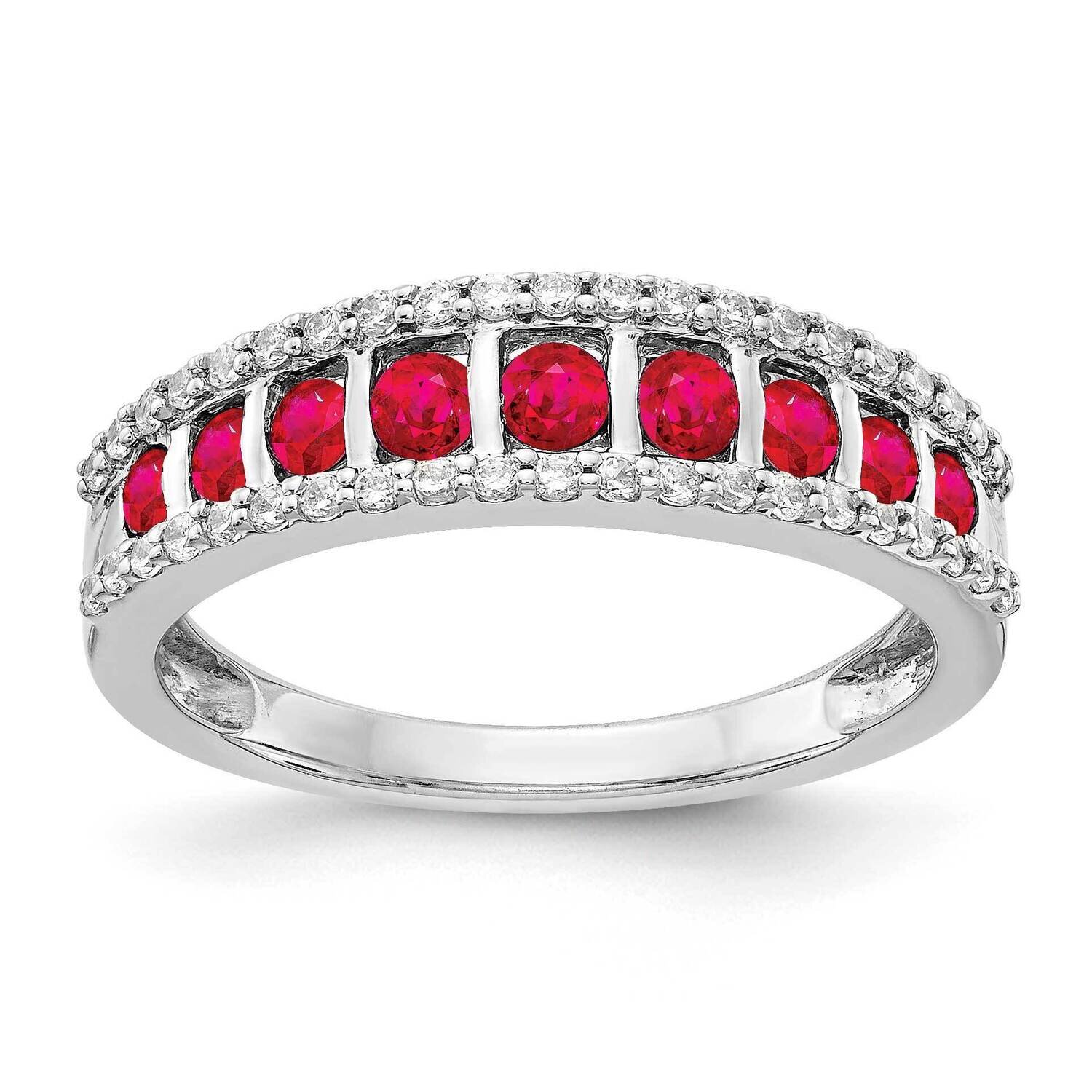 Ruby Fancy Ring 14k White Gold Diamond RM3849-RU-025-WA, MPN: RM3849-RU-025-WA, 883957214610