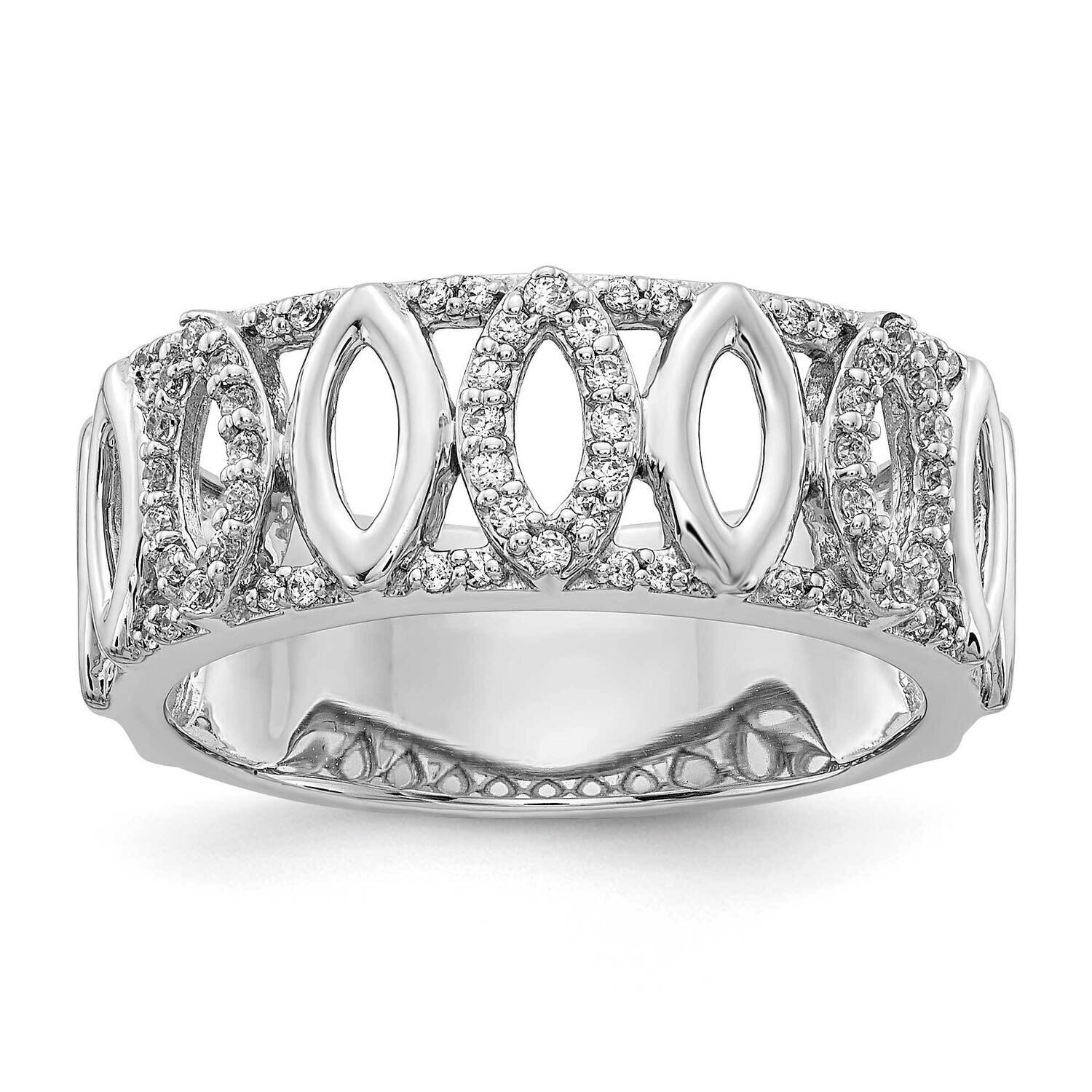 Fancy Ring 14k White Gold Diamond RM3886-025-WA