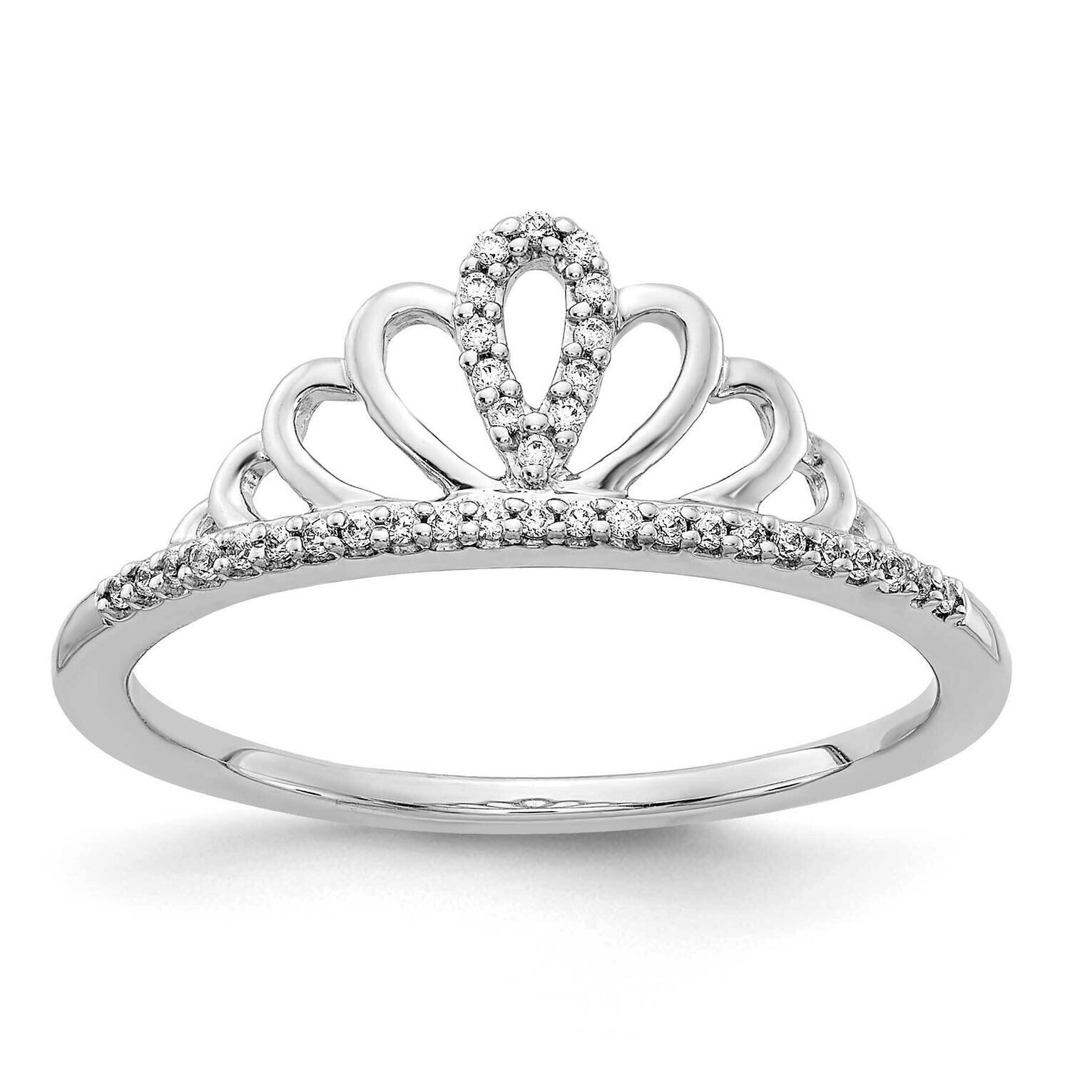 Tiara Ring 14k White Gold Diamond RM3892-011-WA