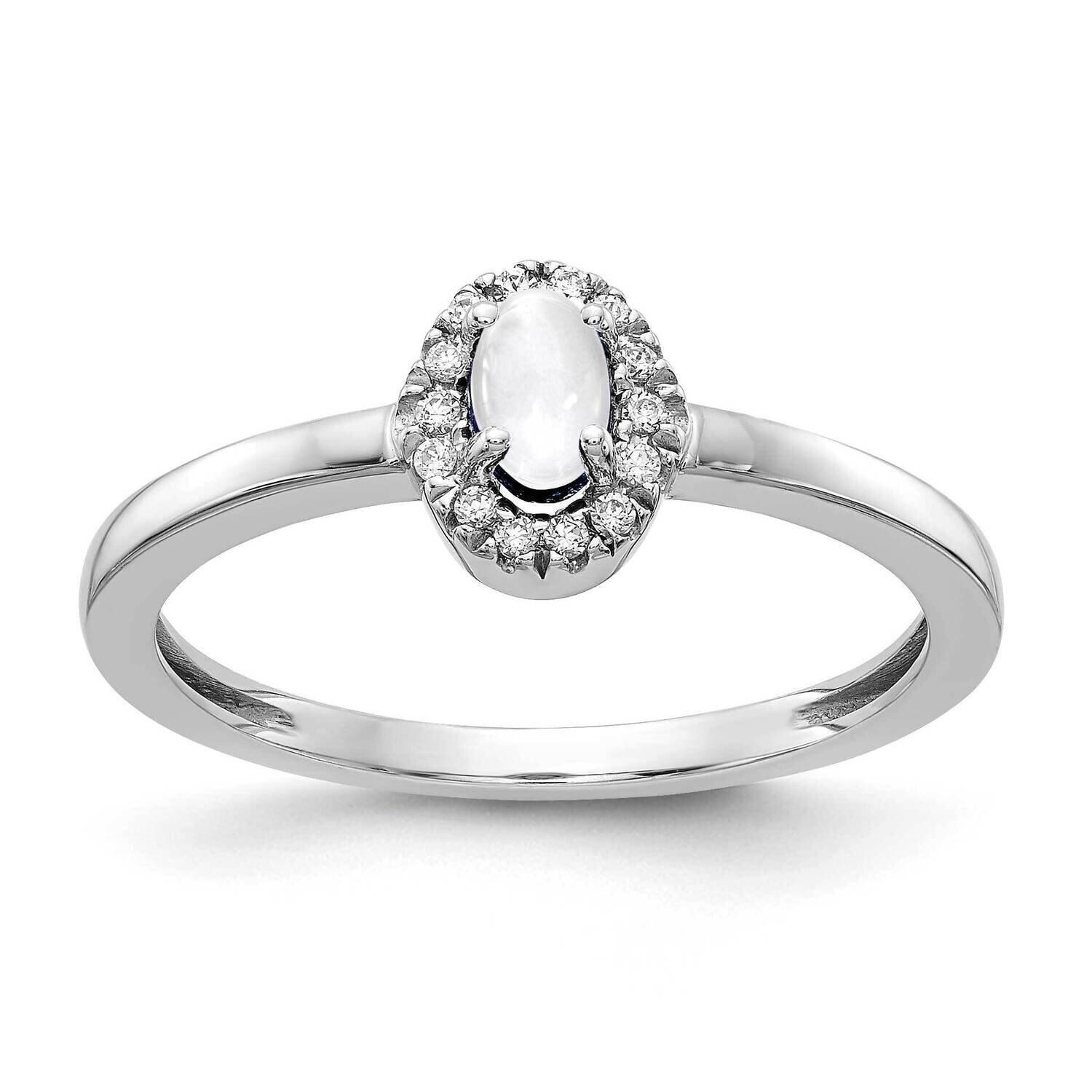 Cabochon White Topaz Ring 14k White Gold Diamond RM4035-WT-025-WA, MPN: RM4035-WT-025-WA, 883957552…