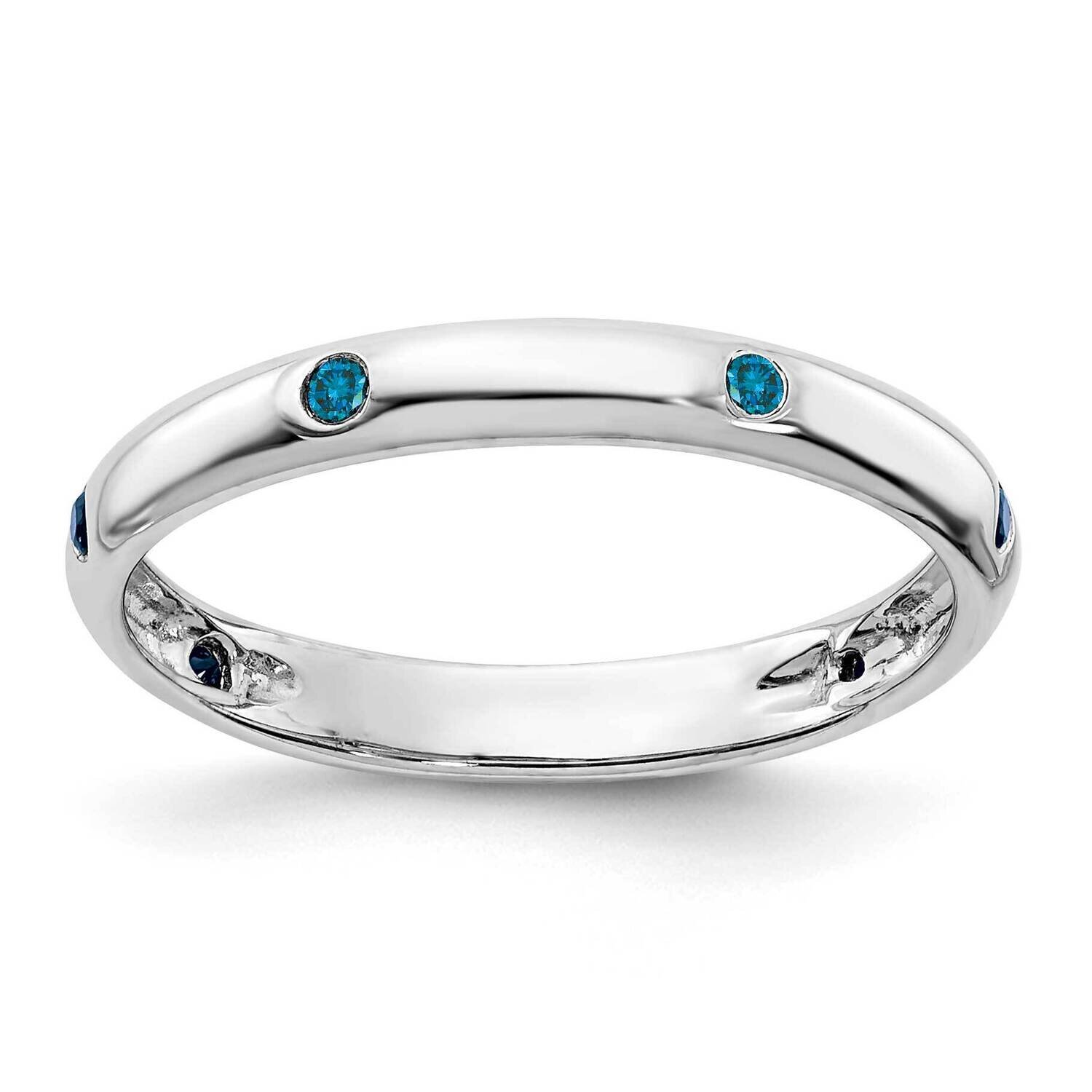 Blue Diamond Ring 14k White Gold RM5621-BD-010-WA