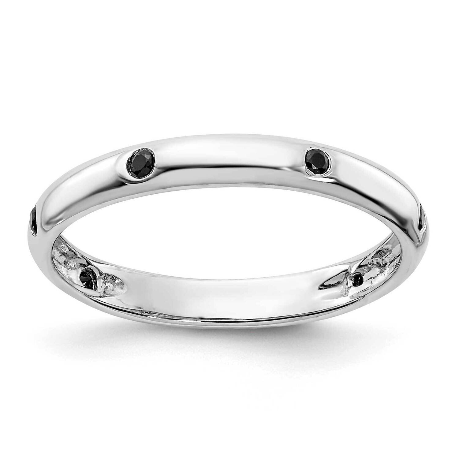 Black Diamond Ring 14k White Gold RM5621-BK-010-WA