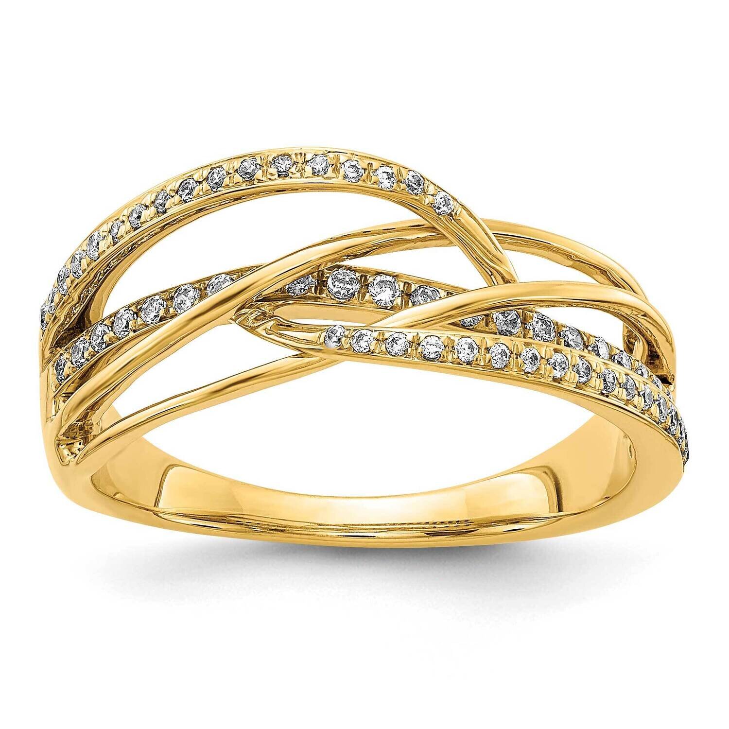 Swirl Ring 14k Gold Diamond RM5663-025-YA