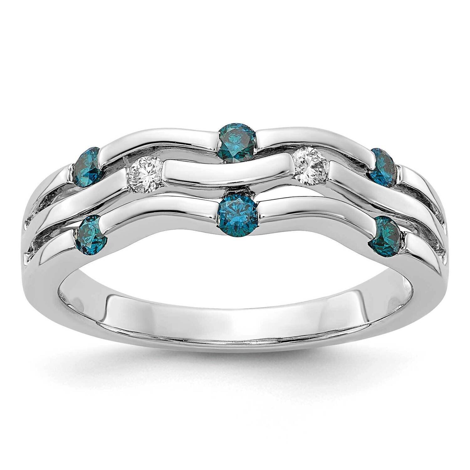 Blue White Diamond Ring 14k White Gold RM5683-BD-025-WA, MPN: RM5683-BD-025-WA, 883957312774