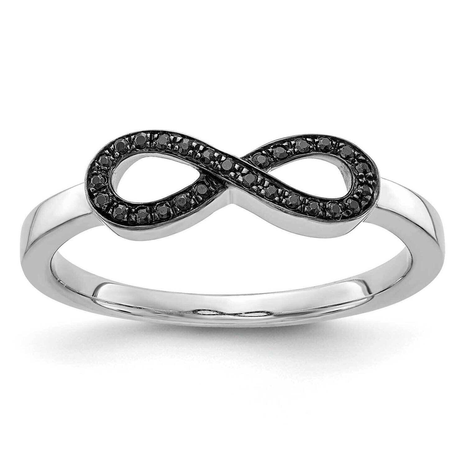 Black Diamond Ring 14k White Gold RM5688-BK-010-WA