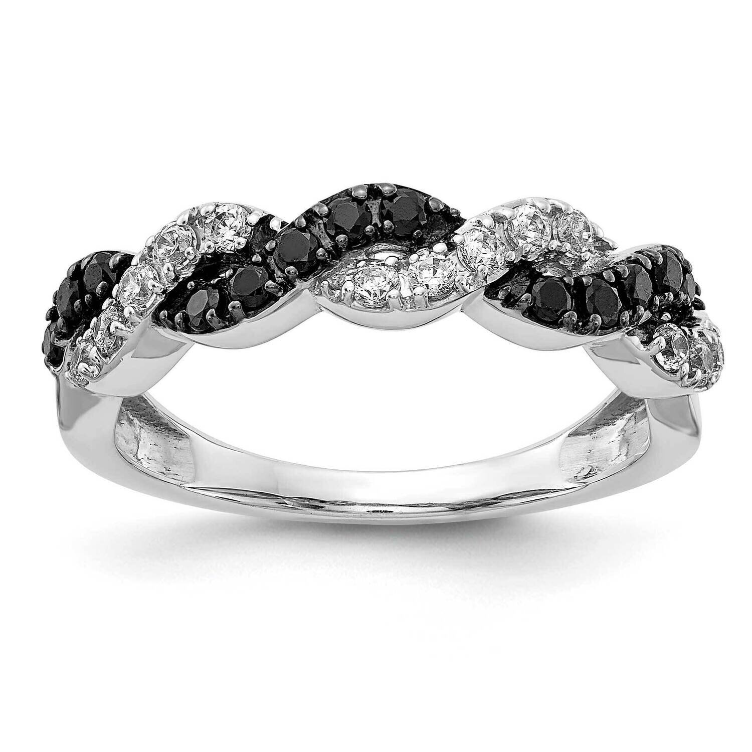 Black White Diamond Ring 14k White Gold RM5692-BK-050-WA, MPN: RM5692-BK-050-WA, 883957718446