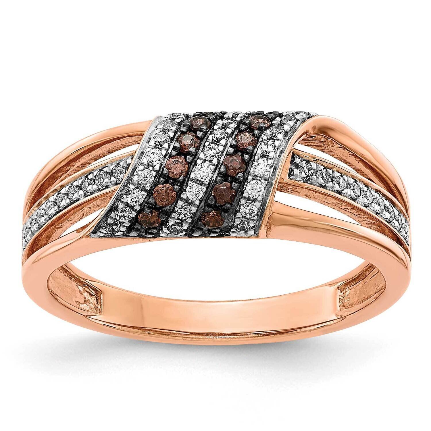 White &amp; Champagne Diamond Ring 14k Rose Gold RM5700-CH-033-RA, MPN: RM5700-CH-033-RA, 883957718514