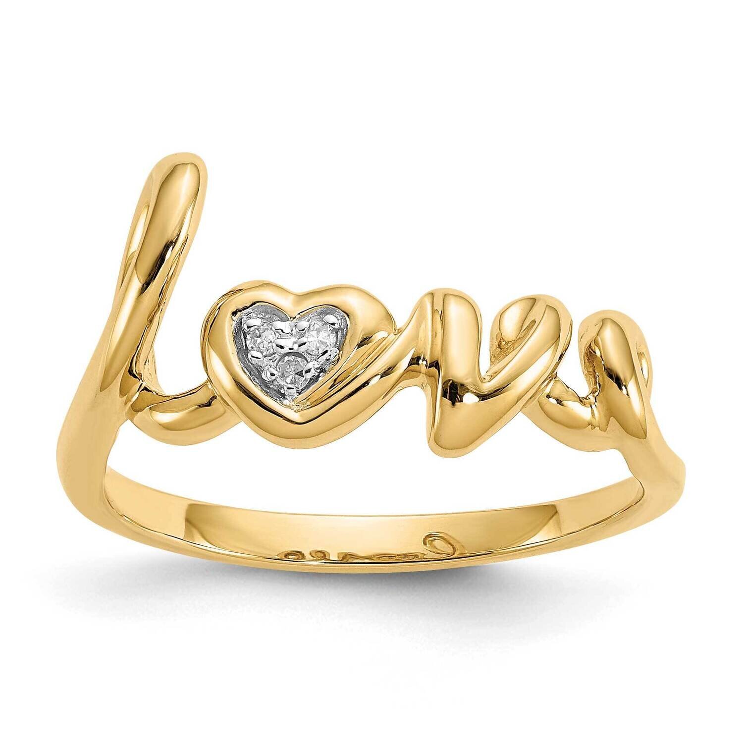 Love Ring 14k Gold Diamond RM5712-001-YA