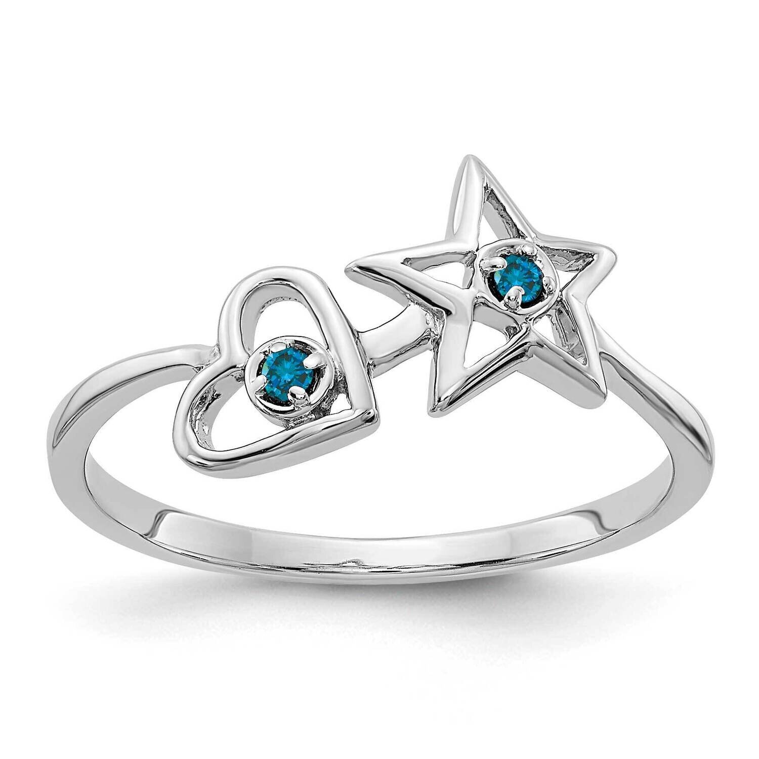 Blue Diamond Ring 14k White Gold RM5713-BD-003-WA, MPN: RM5713-BD-003-WA, 883957566894