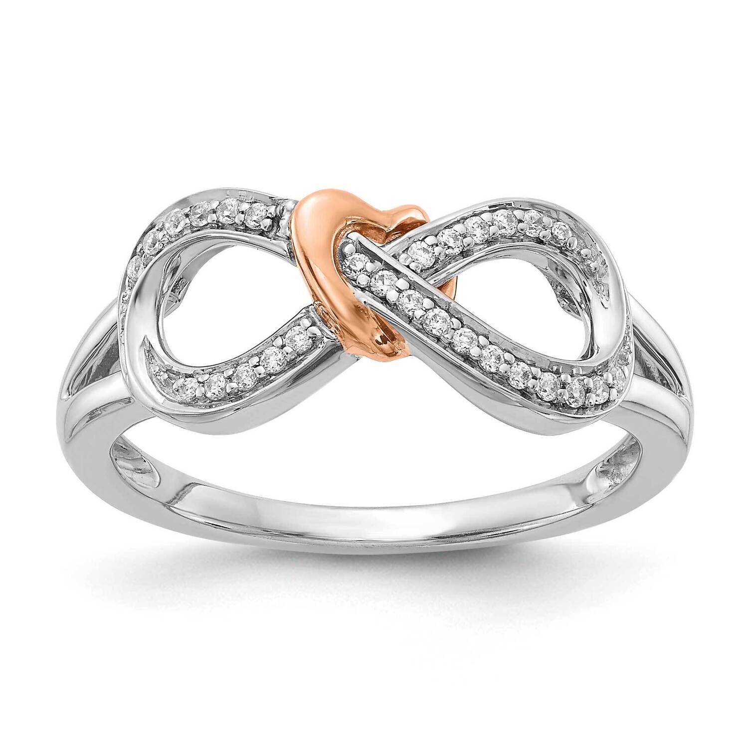 Diamond Infinity with Heart Ring 14k Two-Tone Gold RM5729-010-WRA