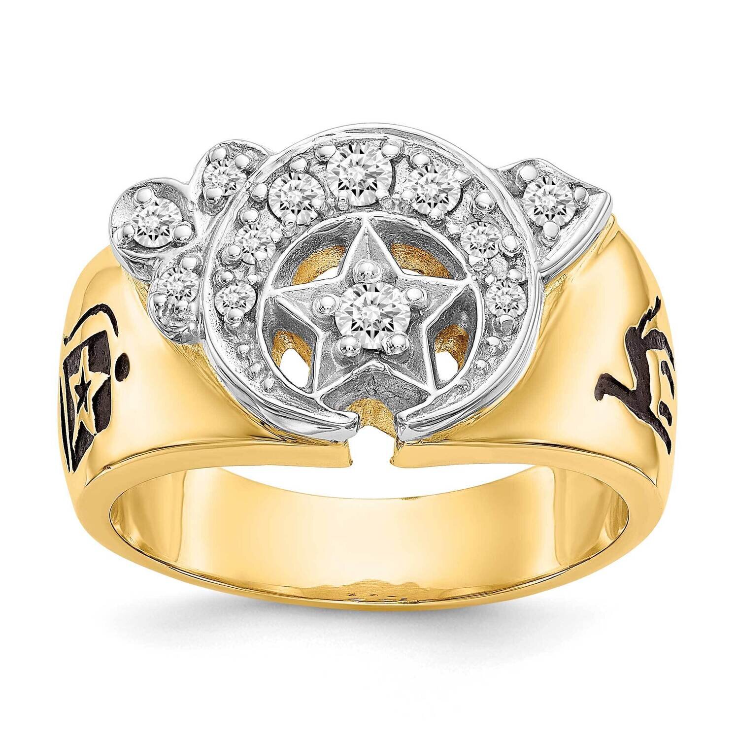 Men&#39;s Masonic Ring 14k Gold AA Diamond RM5850-040-YWA, MPN: RM5850-040-YWA, 883957805740