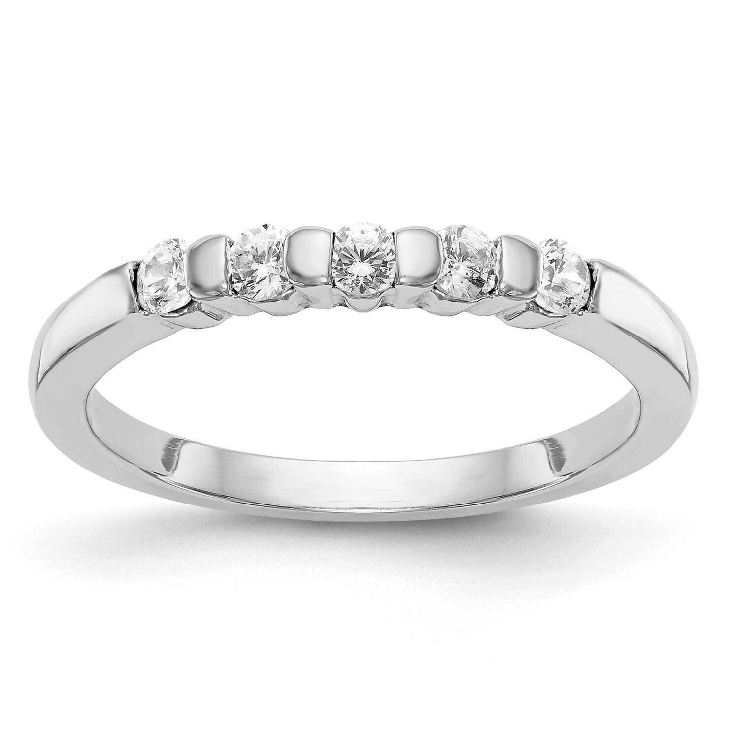 5-Stone Lab Grown Diamond Si1/Si2, G H I, Channel Band 14k White Gold RM5956B-025-WLG, MPN: RM5956B…