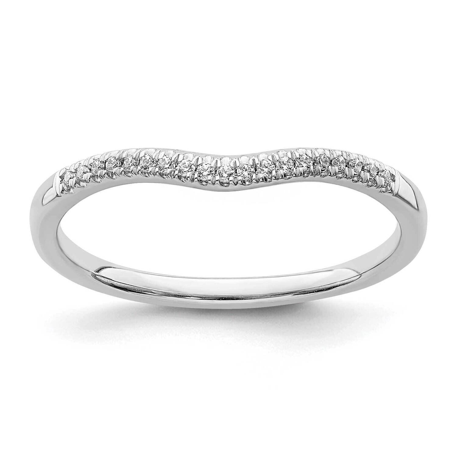 Contoured Wedding Band 14k White Gold Diamond RM6358B-007-WAA, MPN: RM6358B-007-WAA,
