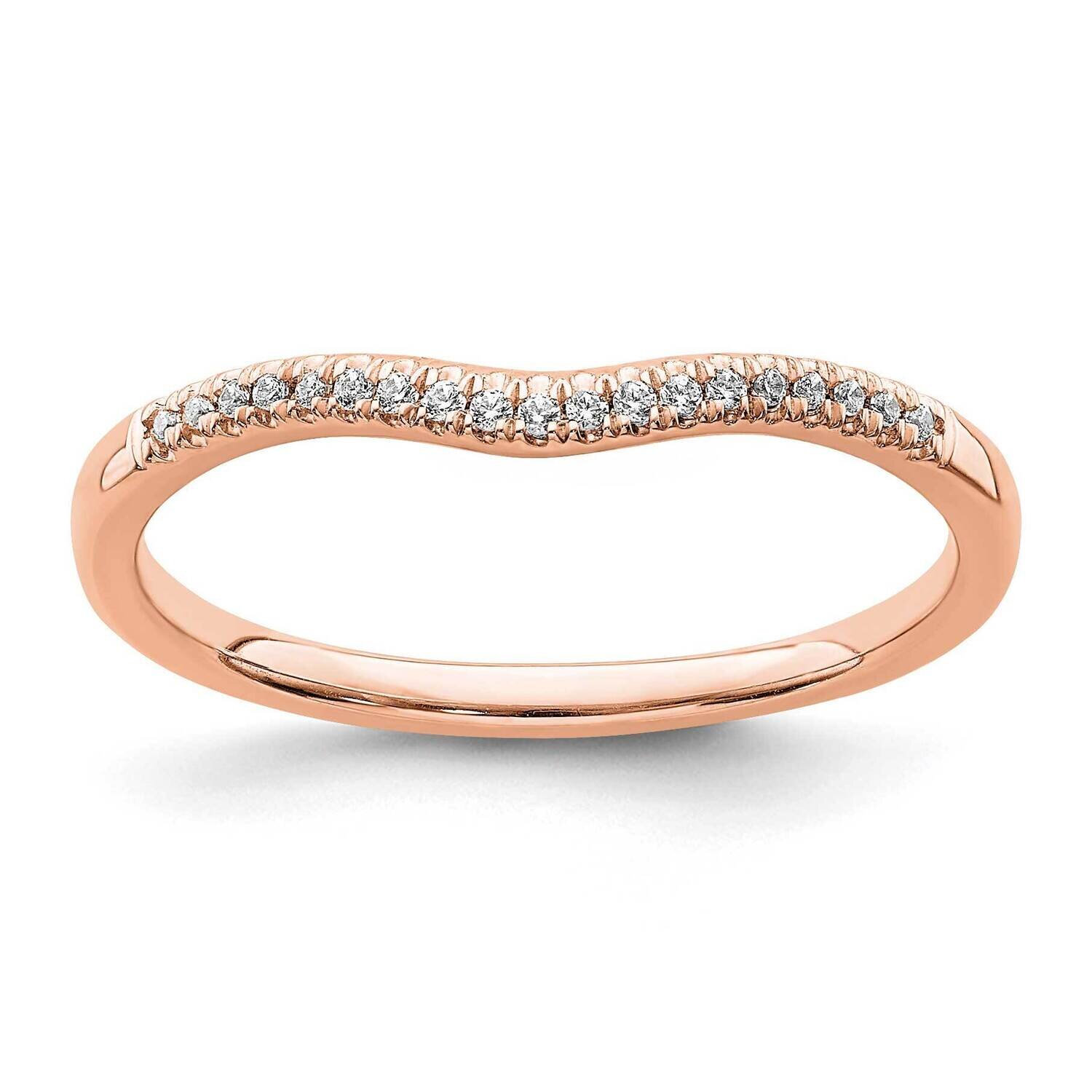 Diamond Contoured Wedding Band 14k Rose Gold RM6359B-007-RAA, MPN: RM6359B-007-RAA,