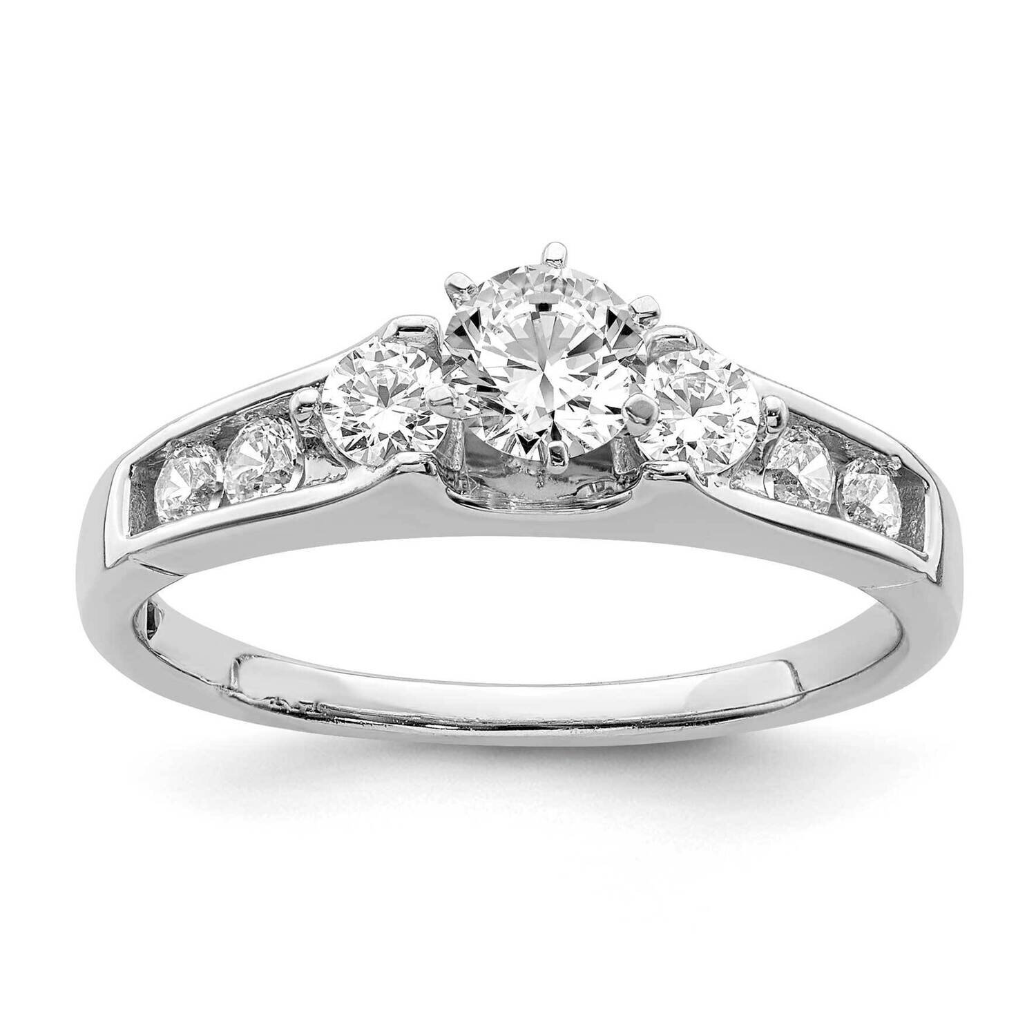 Diamond Si1/Si2, G H I, Engagement Ring 14k White Gold Lab Grown RM6443E-037-5CWLG, MPN: RM6443E-03…