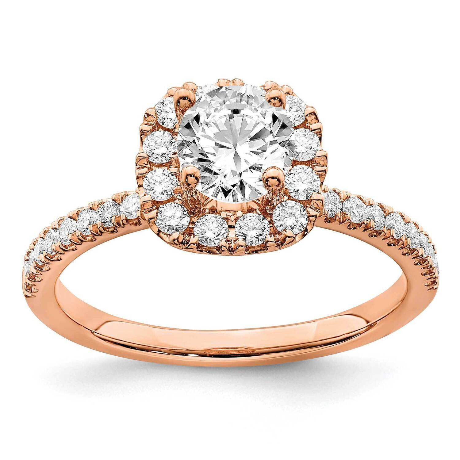 Lab Grown Diamond Si1/Si2, G H I, Engagement Ring 14k Rose Gold RM6633E-018-7CRLG, MPN: RM6633E-055…