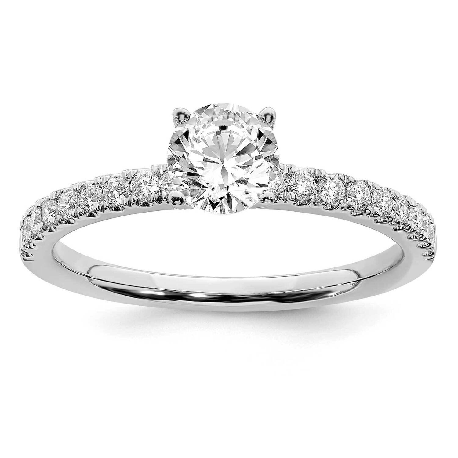 Diamond Si1/Si2, G H I, Engagement Ring 14k White Gold Lab Grown RM6634E-025-5CWLG
