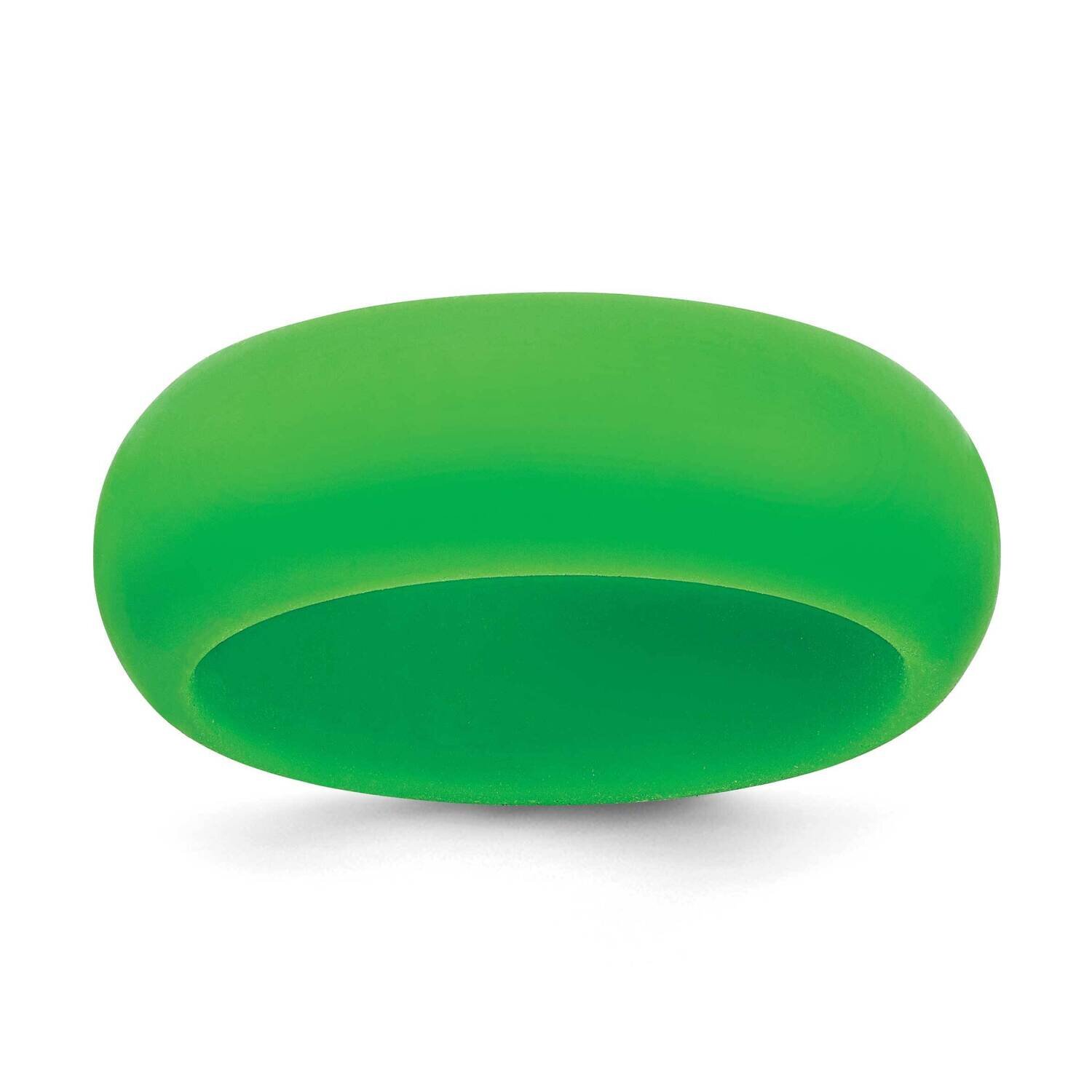 Green 8mm Domed Band Silicone SL101-GR-10