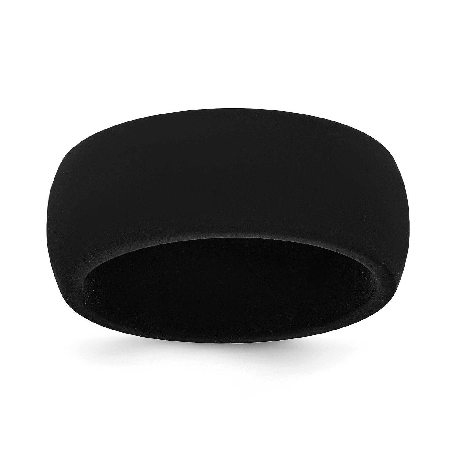 Black 8.7mm Domed Band Silicone SL102-BK-10, MPN: SL102-BK,