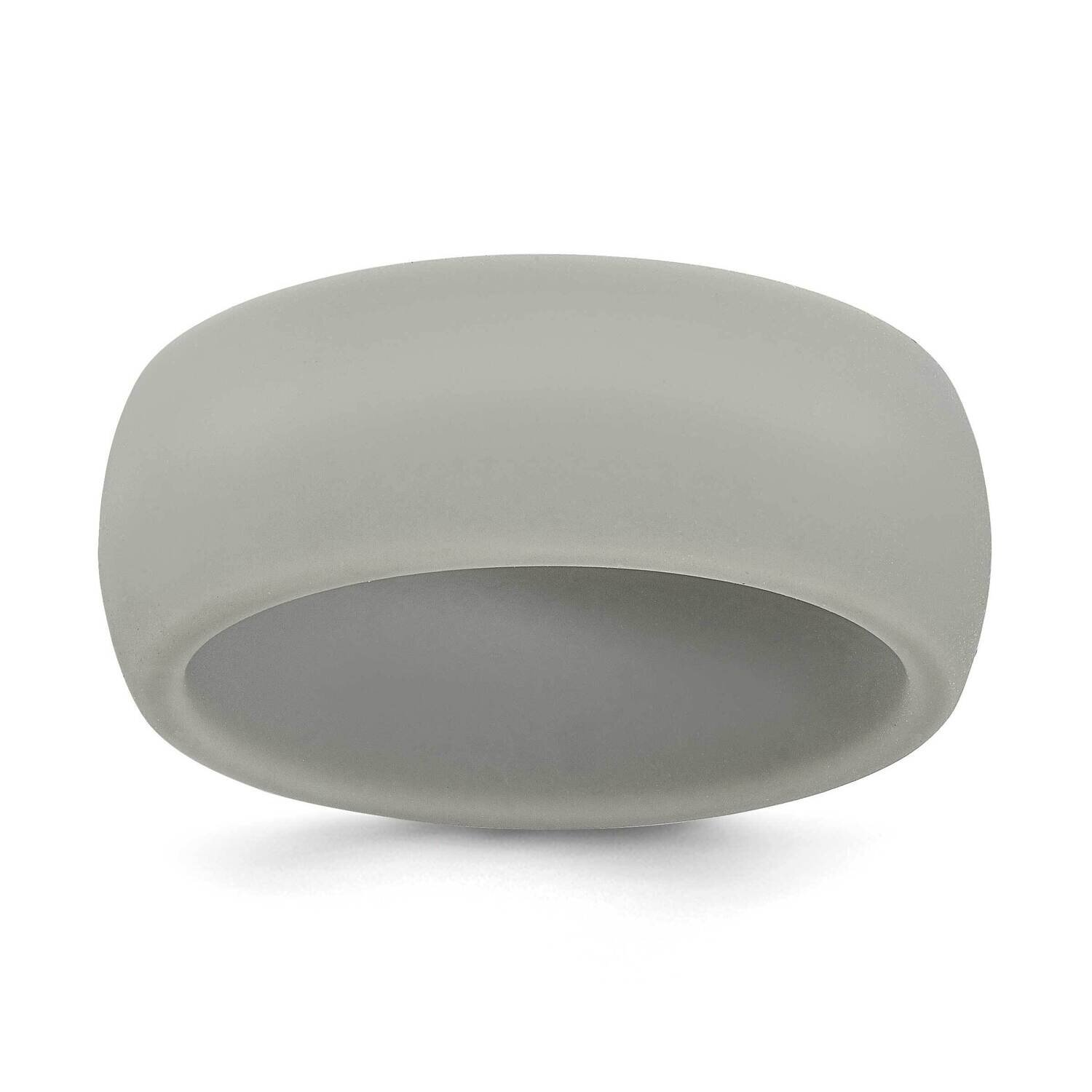Light Grey 8.7mm Domed Band Silicone SL102-LGY-10