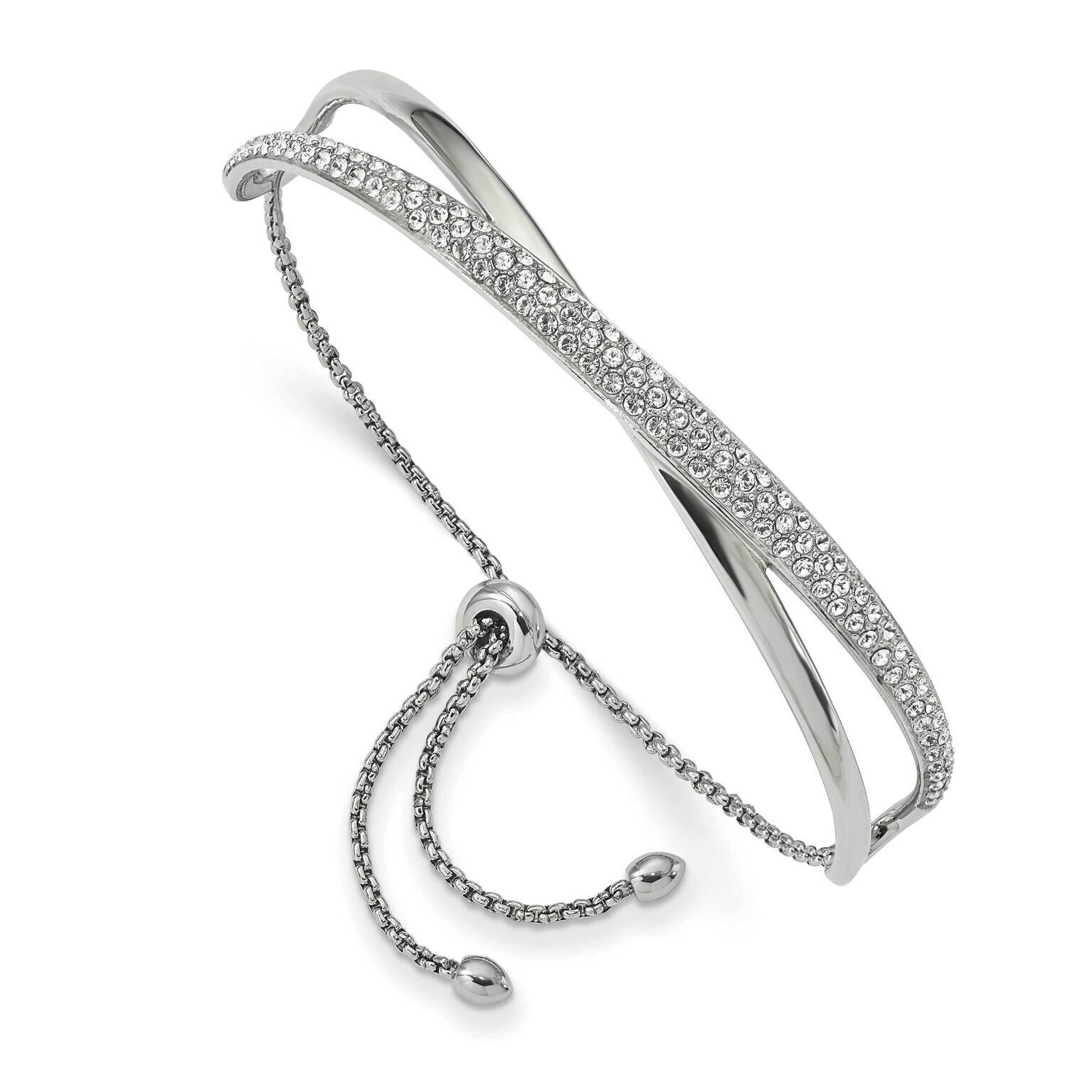 Swarovski Crystal Adjustable Bangle Stainless Steel Polished SRB2564, MPN: SRB2564, 191101864667