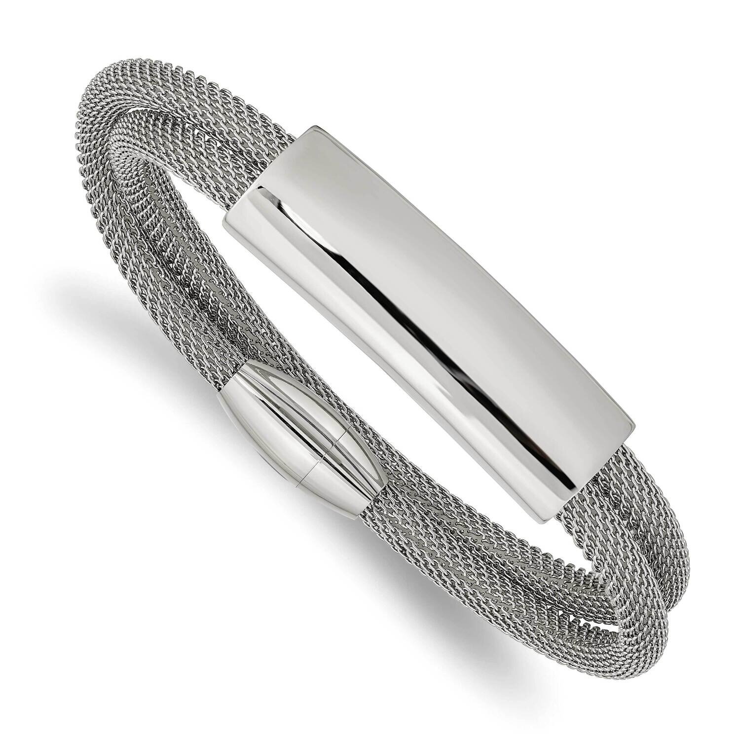 Mesh 2-Strand Adjustable Id Bracelet Stainless Steel Polished SRB2594, MPN: SRB2594, 191101860270