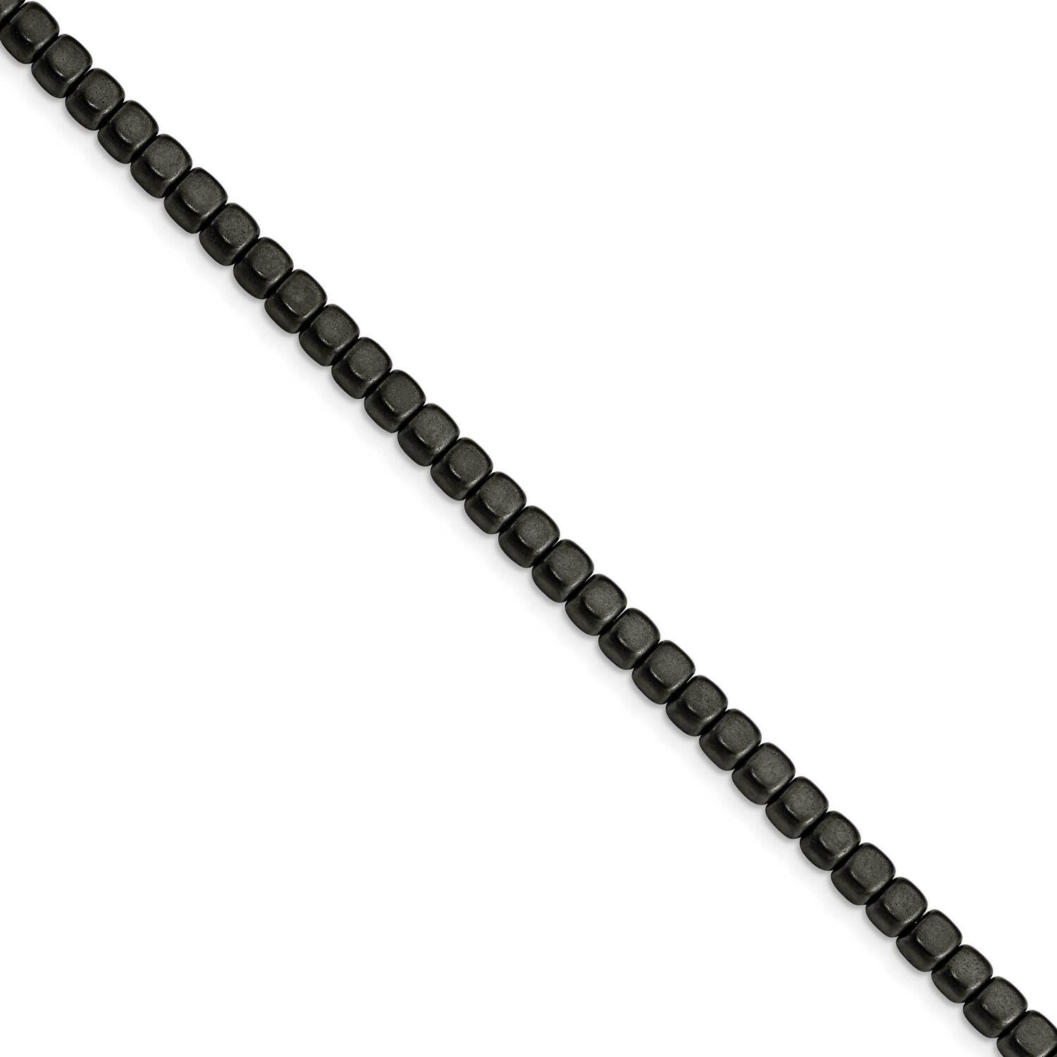 Hematite 7 Inch with 1.25 Inch Extender Bracelet Stainless Steel Brushed and Polished SRB2605-7, MP…