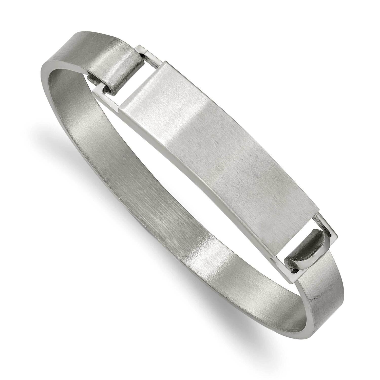 Id Cuff 7.80mm Bangle Stainless Steel Brushed SRB2635