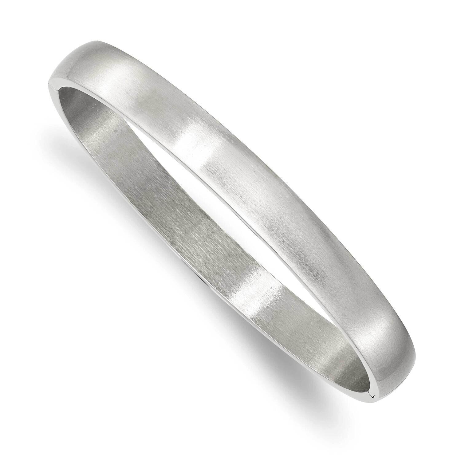 8mm Hinged Bangle Stainless Steel Brushed and Polished SRB2840