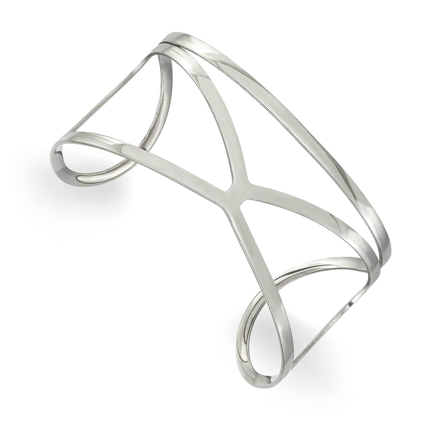 Cuff Bangle Stainless Steel Polished SRB2843, MPN: SRB2843, 191101865626