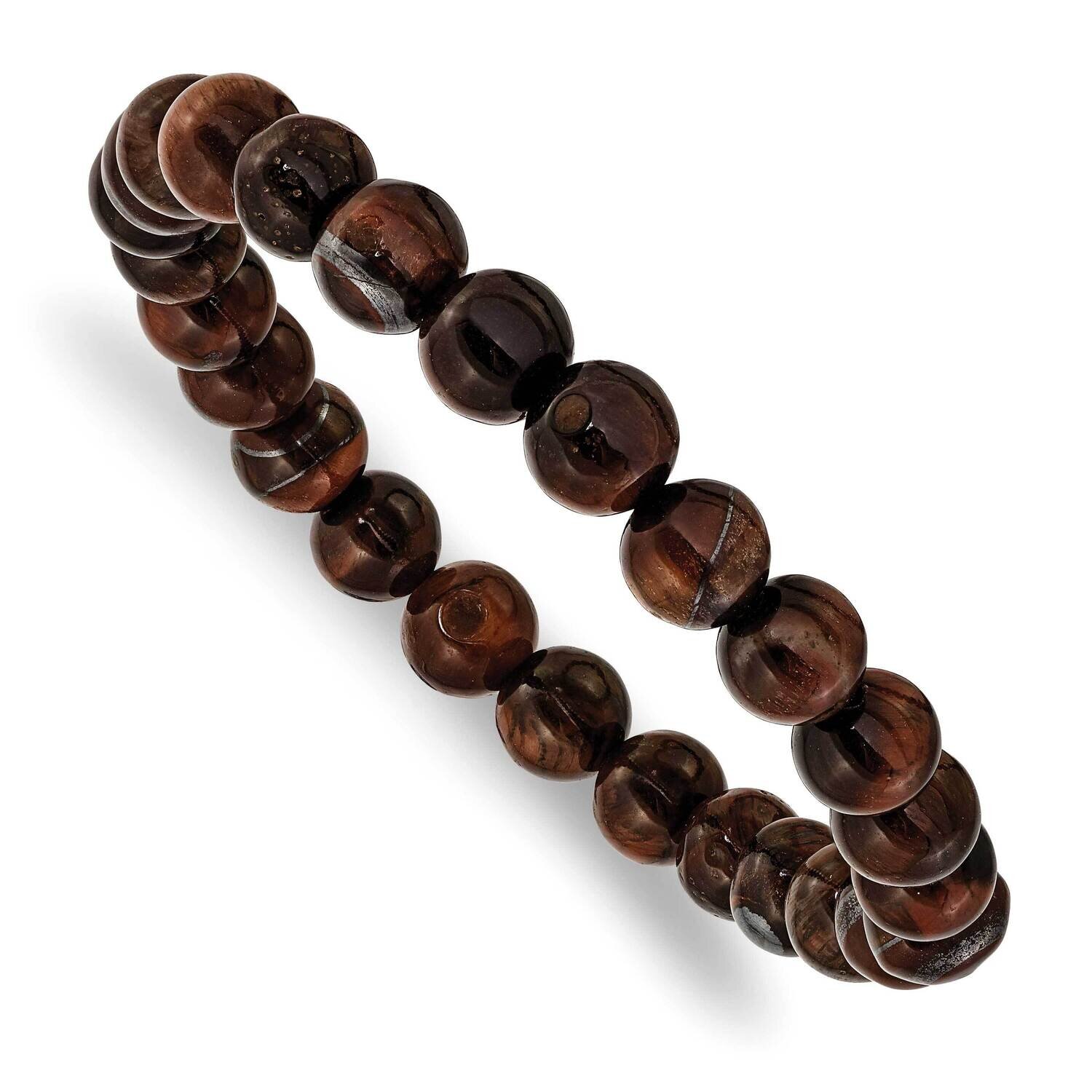 Red Tiger&#39;s Eye Agate Beaded Stretch Bracelet SRB2850, MPN: SRB2850, 191101859403
