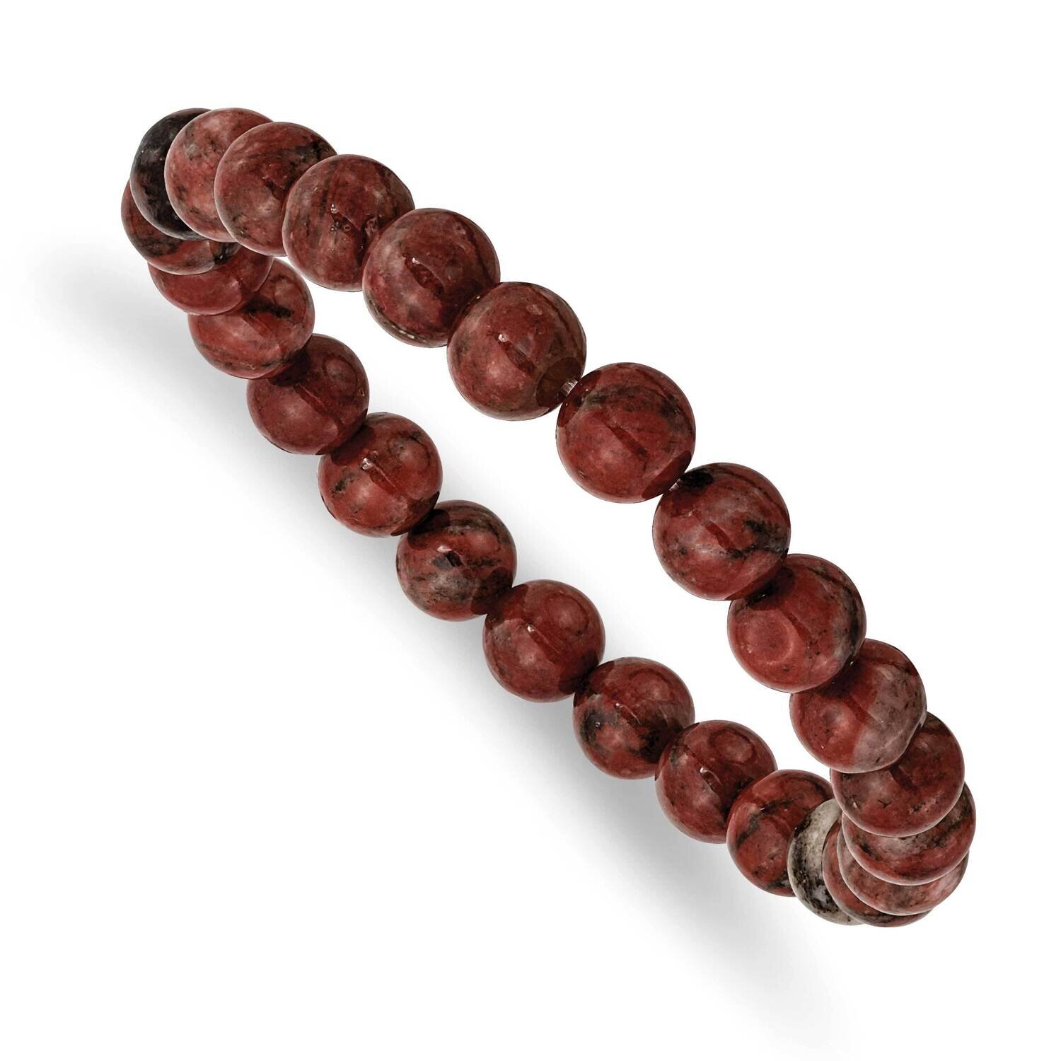 Sesame Red Agate Beaded Stretch Bracelet SRB2851, MPN: SRB2851, 191101859267