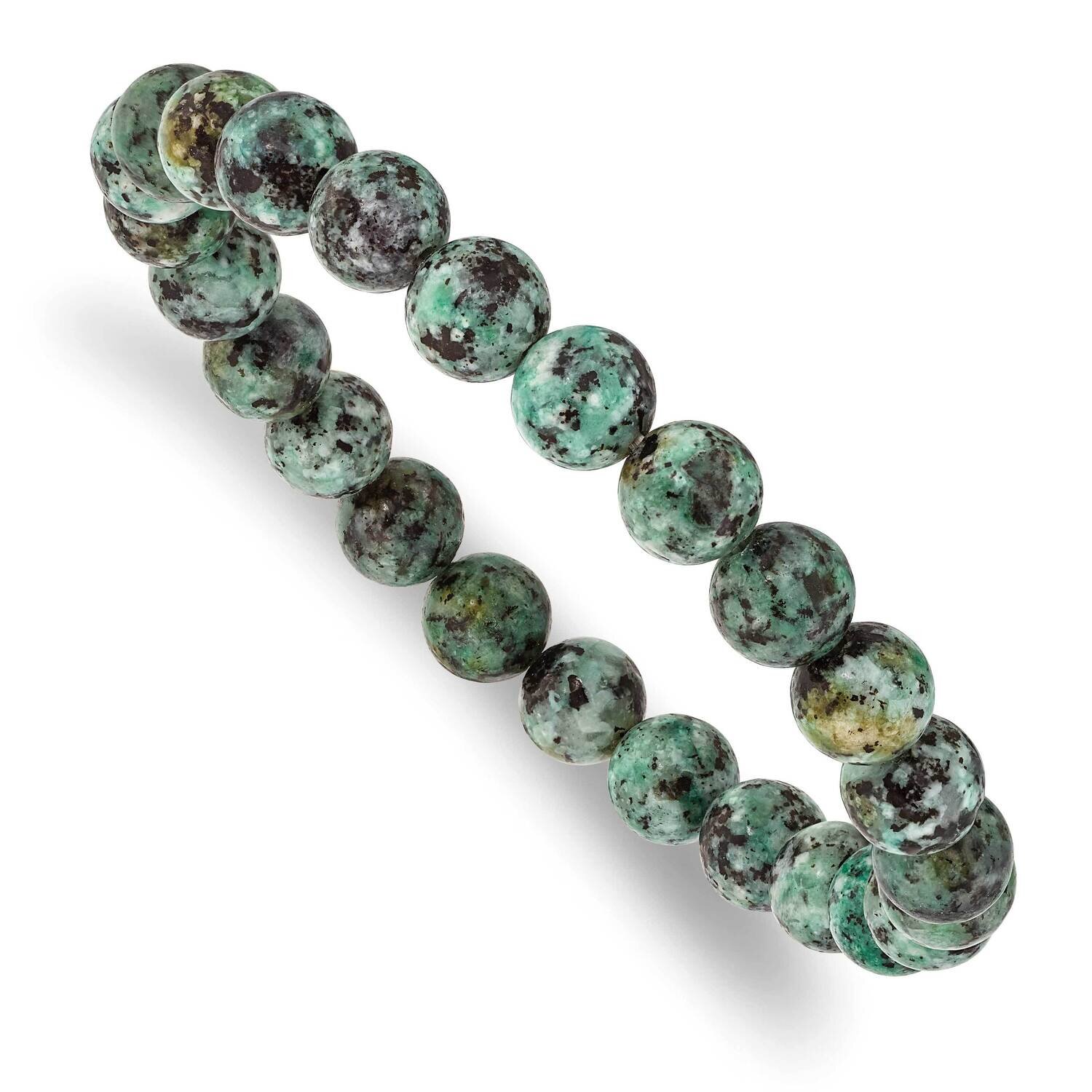 African Pine Agate Beaded Stretch Bracelet SRB2865, MPN: SRB2865, 191101859311