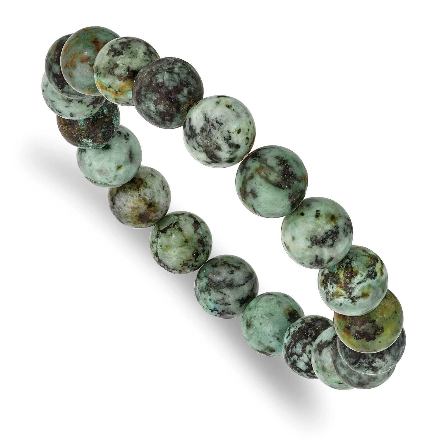African Pine Agate Beaded Stretch Bracelet SRB2871, MPN: SRB2871, 191101859328