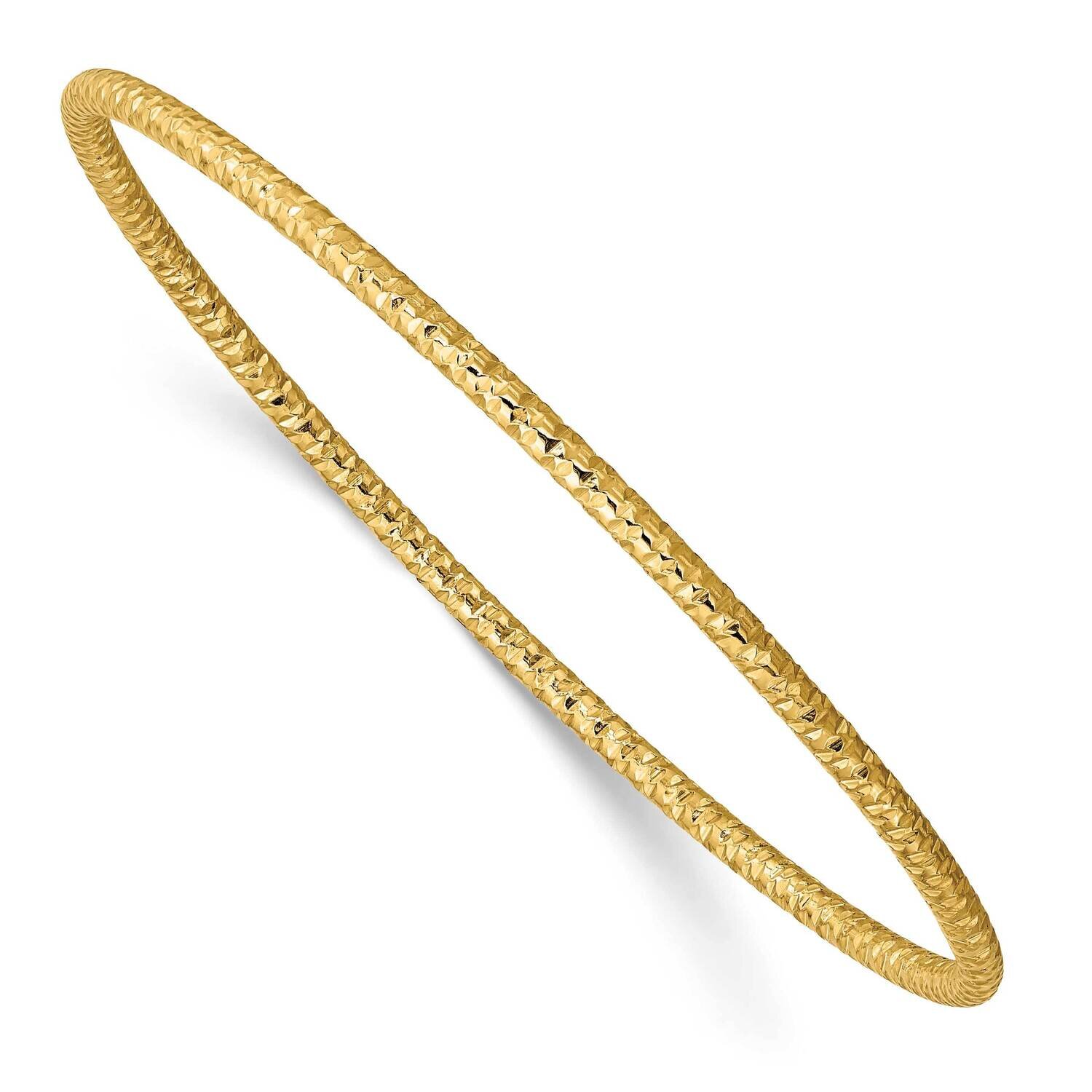 Textured Yellow Ip-Plated 2mm Slip On Bangle Stainless Steel Polished SRB2901, MPN: SRB2901, 191101…