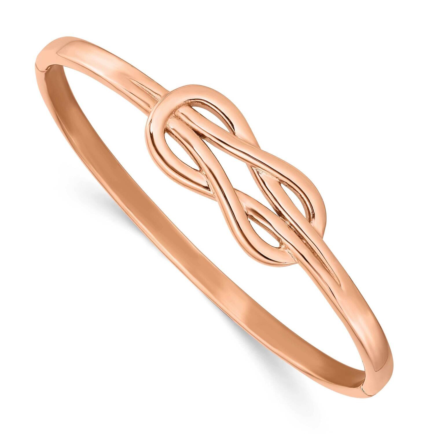 Rose Ip-Plated Knot Hinged Bangle Stainless Steel Polished SRB2906, MPN: SRB2906, 191101865770