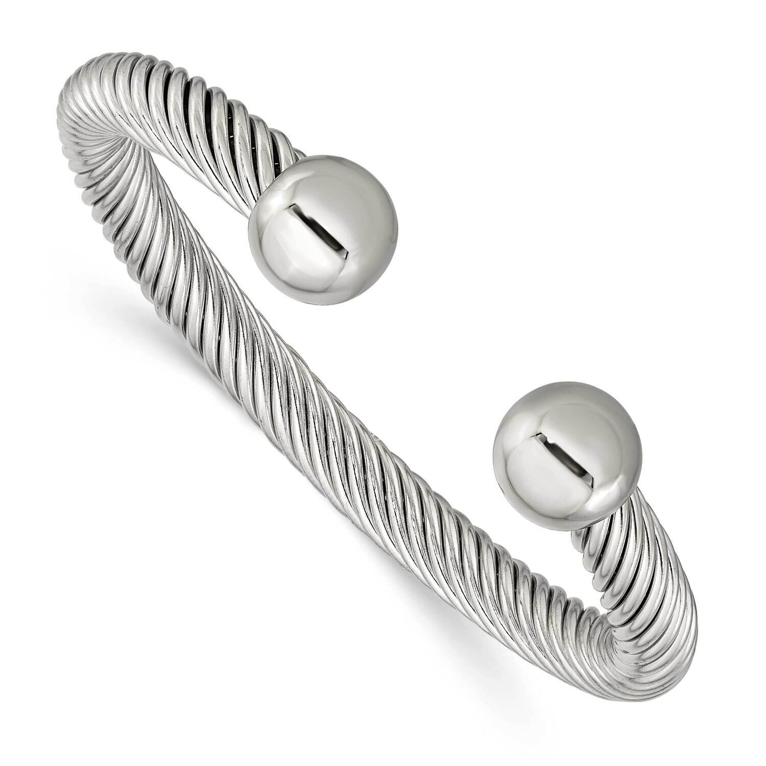 7.3mm Cuff Bangle Stainless Steel Polished SRB2916, MPN: SRB2916, 191101865831