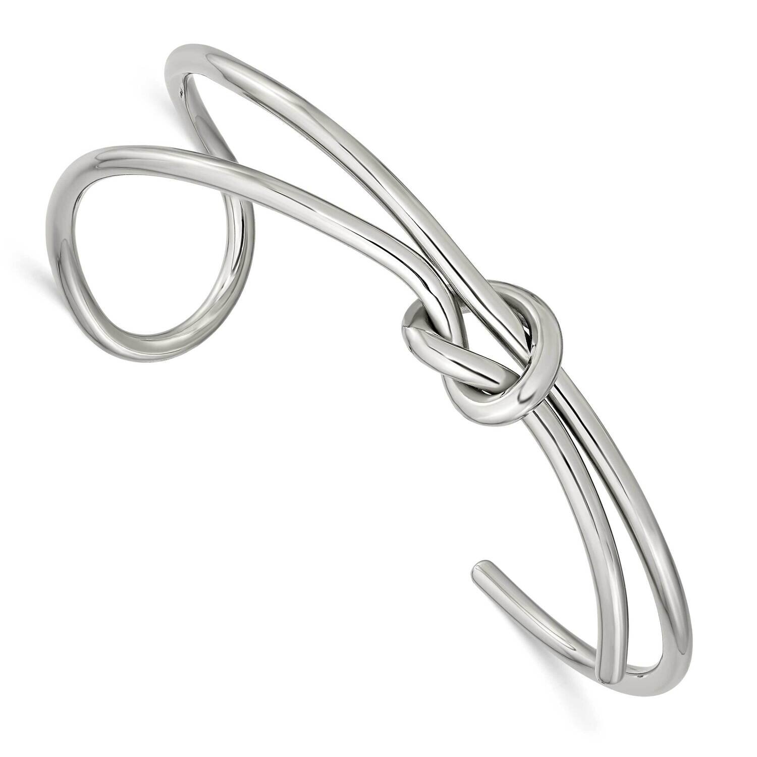 Knot Cuff Bangle Stainless Steel Polished SRB2925