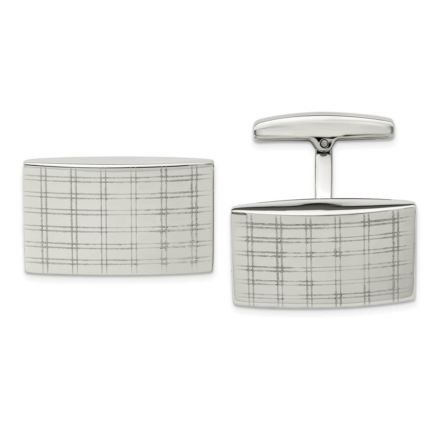 Laser Design Cufflinks Stainless Steel Polished SRC309, MPN: SRC309, 886774621883