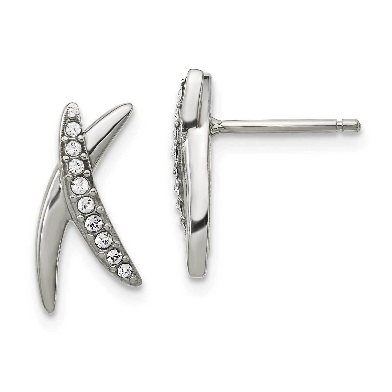 Swarovski Crystals x Post Earrings Stainless Steel Polished SRE1330, MPN: SRE1330, 191101867286