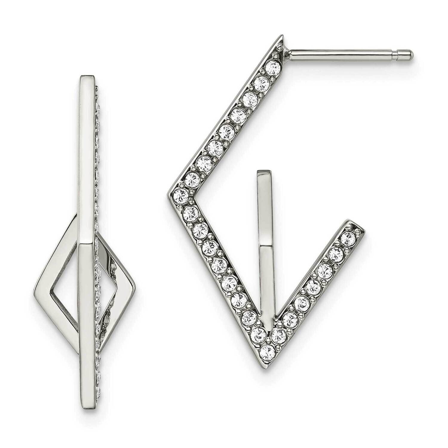 Swarovski Crystal Post Earrings Stainless Steel Polished SRE1439, MPN: SRE1439, 191101867156